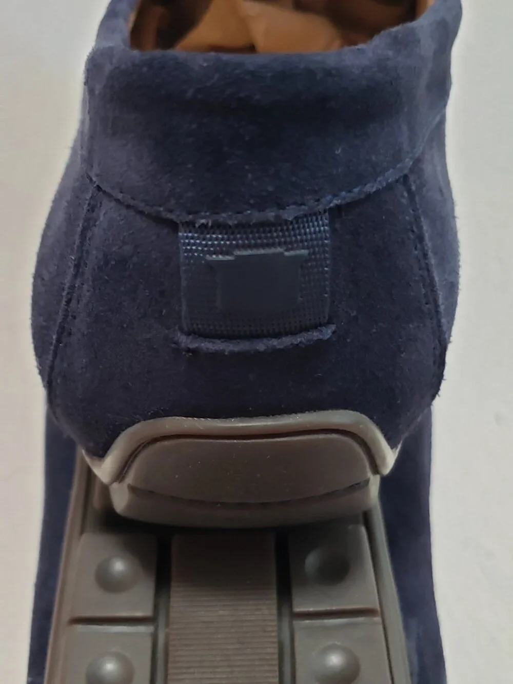 Florsheim Men’s Size 10.5 Navy Blue Loafer Suede Leather Slip-On Shoes Moc Toe